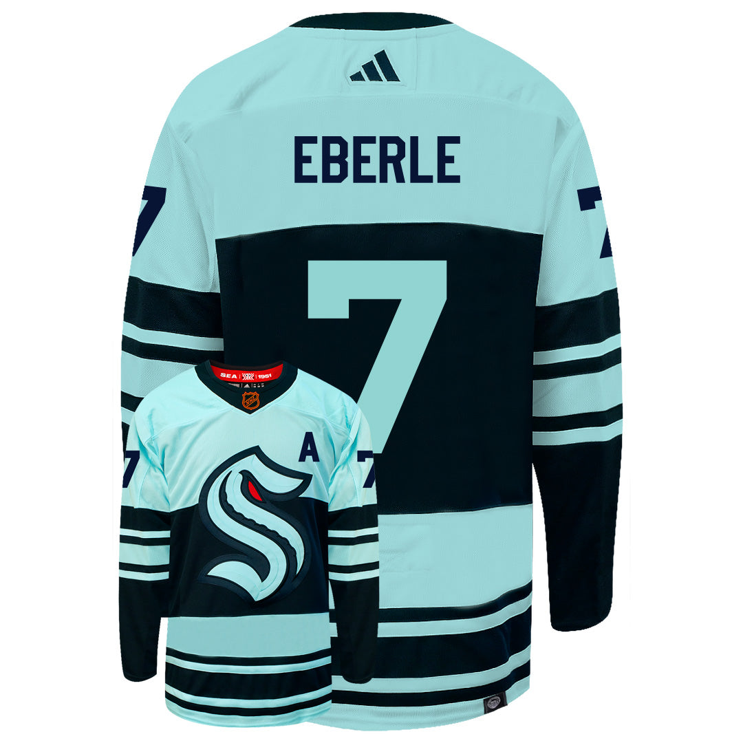 Jordan Eberle Seattle Kraken Adidas Primegreen Authentic NHL Hockey Jersey - Home / M/50