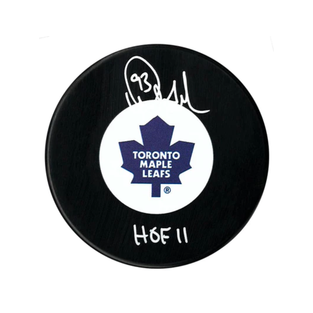 COJO 2023 Maple Leafs Doug Gilmour Autographed Hall of Fame Puck