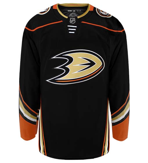 Anaheim Ducks Home Adidas Primegreen Authentic NHL Hockey Jersey - Front View