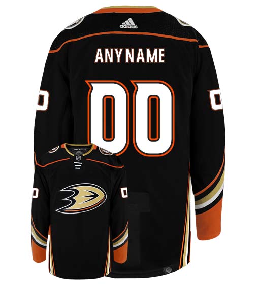 Anaheim Ducks Home Adidas Primegreen Authentic NHL Hockey Jersey - Back/Front View