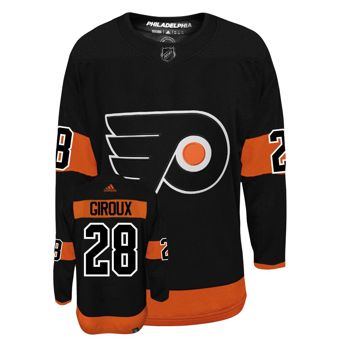 Claude Giroux Philadelphia Flyers Adidas Primegreen Authentic NHL Hockey Jersey