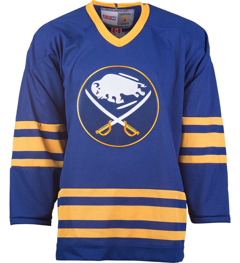Customized 1990's Buffalo Sabres Home CCM NHL Throwback Jersey