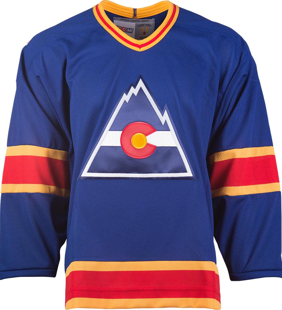 Colorado Rockies CCM Vintage 1981 Royal Replica NHL Hockey Jersey