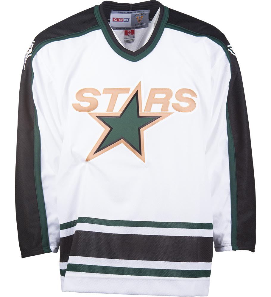VINTAGE-NWT-SMALL DALLAS STARS WHITE/HOME CIRCA 1999-2007 NHL CCM HOCKEY  JERSEY