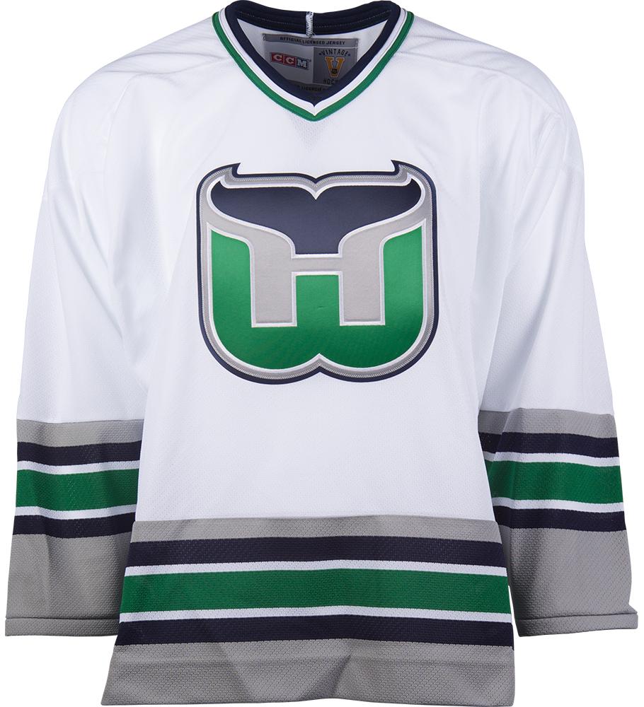 Hartford Whalers CCM Vintage 1982 White Replica NHL Hockey Jersey –