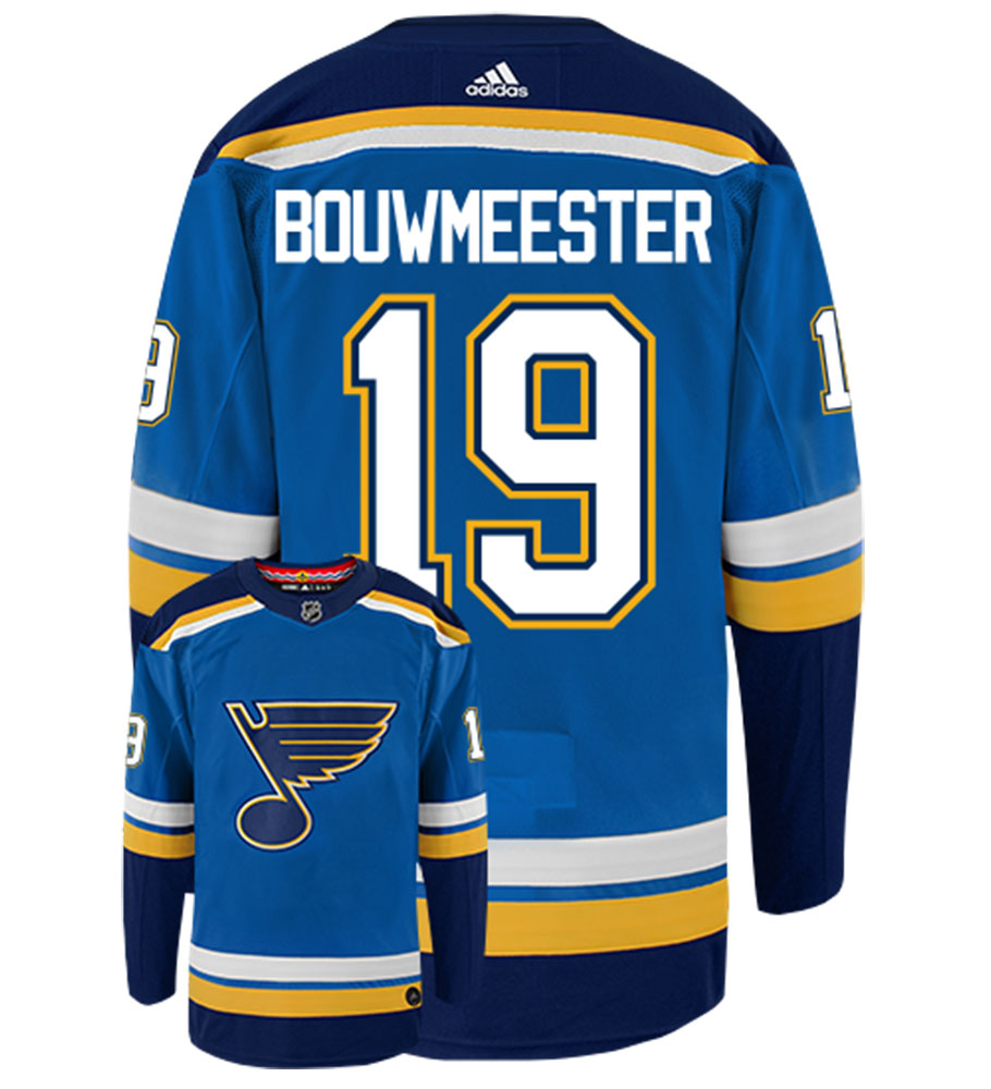Jay Bouwmeester St. Louis Blues Adidas Authentic Home NHL Hockey