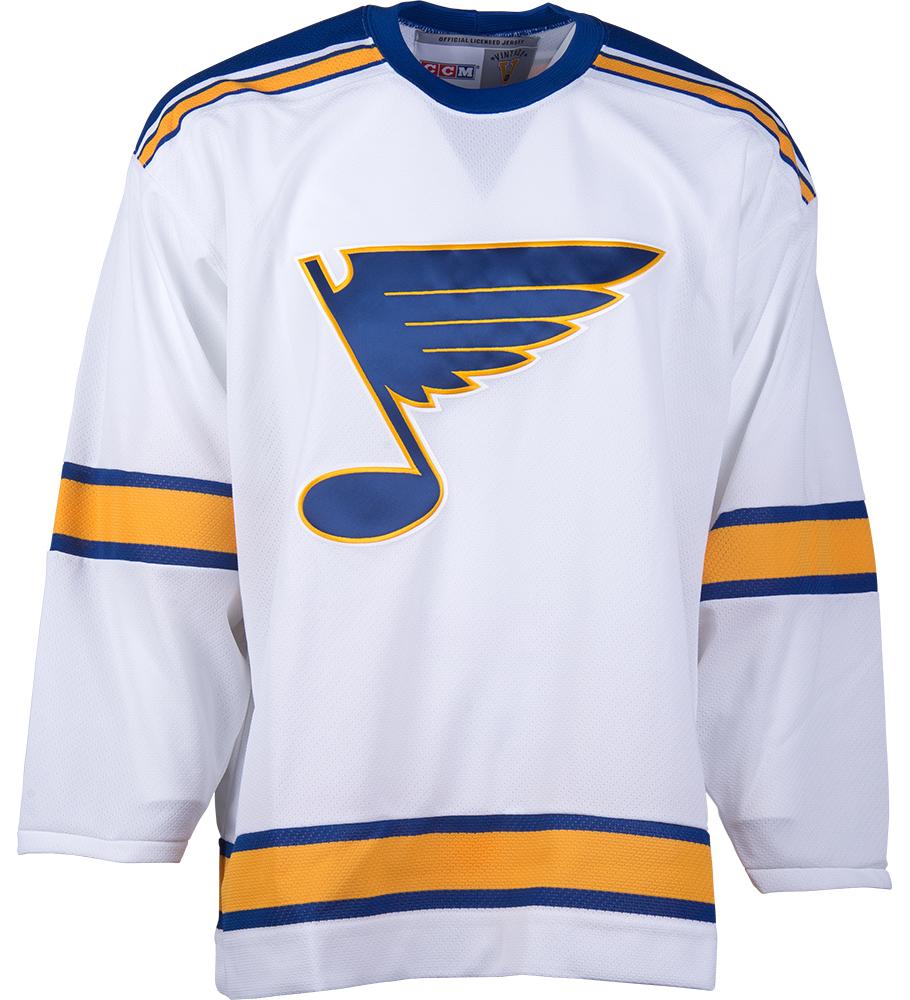 Vintage St. Louis Blues CCM Maska Hockey Jersey Size Medium White 90s NHL