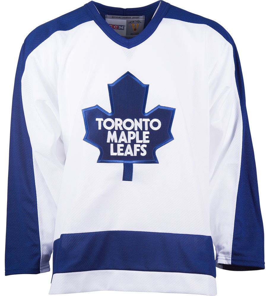 Vintage Toronto Maple Leafs White Embroidered CCM NHL Hockey 