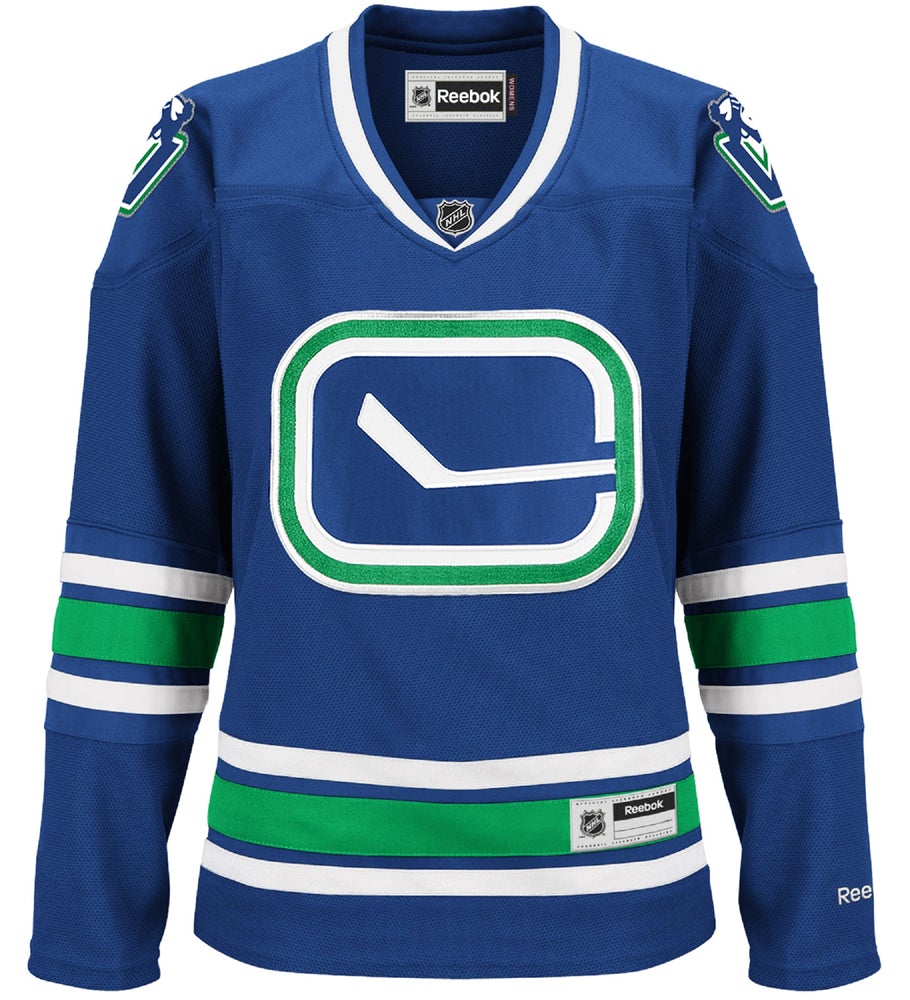 Vancouver Canucks Womens Reebok Premier Replica Third Jersey