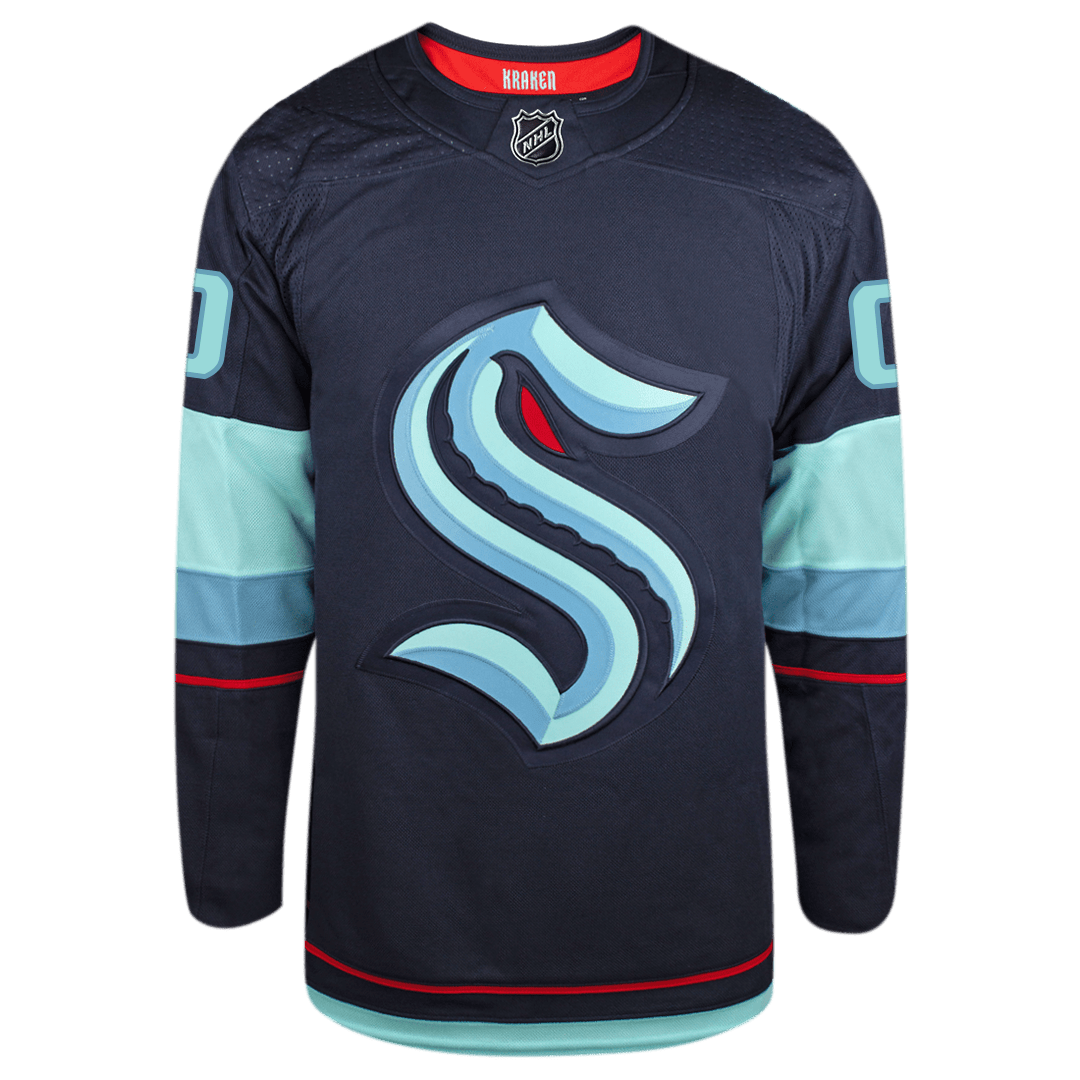 Seattle Kraken Adidas Primegreen Authentic Home NHL Hockey Jersey - Front View