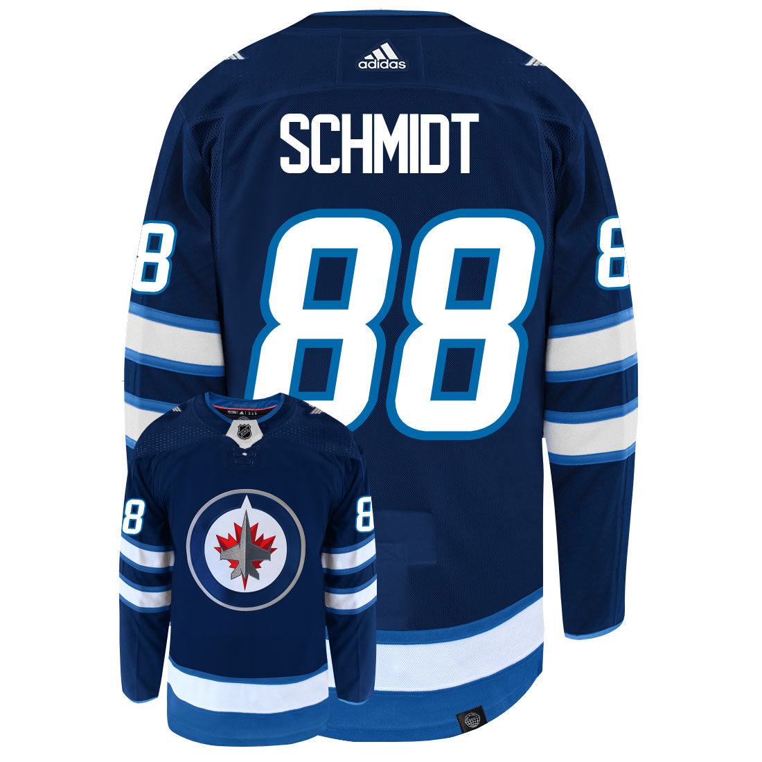 Nate Schmidt Winnipeg Jets Adidas Primegreen Authentic NHL Hockey Jers –