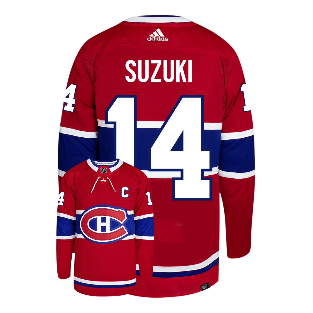 Nick Suzuki Montreal Canadiens Adidas Primegreen Authentic NHL Hockey CoolHockey