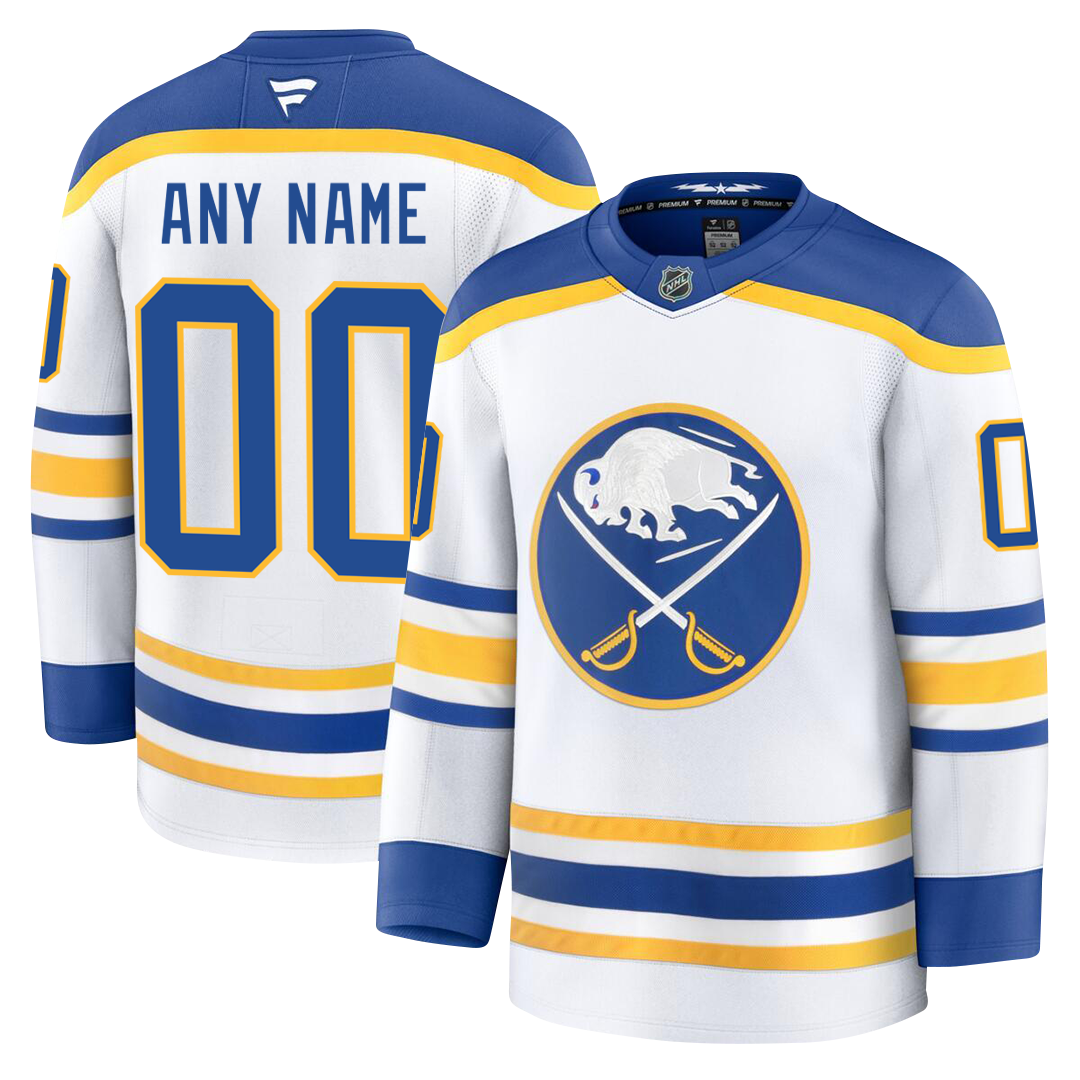 PRE-ORDER ONLY Customizable Buffalo Sabres 2024 Fanatics Premium Official NHL AWAY & THIRD ALTERNATE Jersey