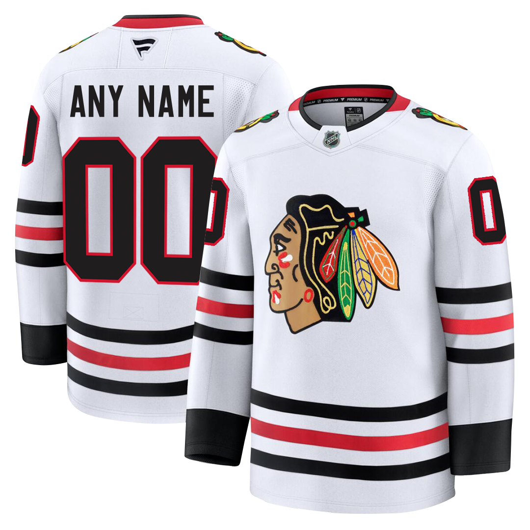 PRE ORDER ONLY Customizable Chicago Blackhawks 2024 Fanatics Premium Official NHL AWAY Jersey