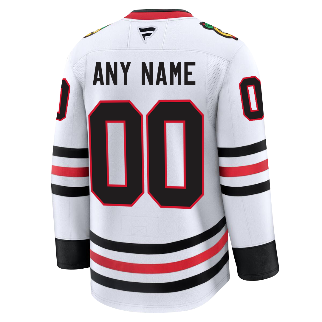 PRE ORDER ONLY Customizable Chicago Blackhawks 2024 Fanatics Premium Official NHL AWAY Jersey