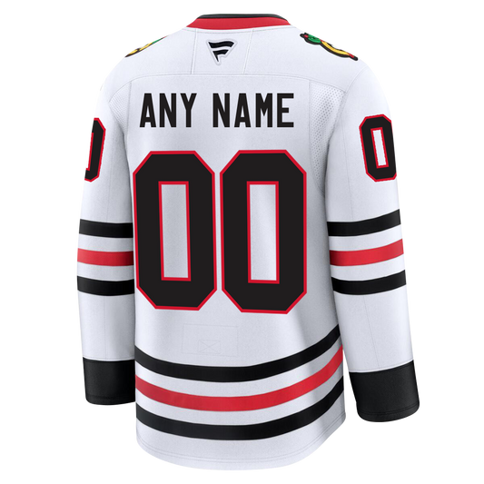 PRE ORDER ONLY Customizable Chicago Blackhawks 2024 Fanatics Premium Official NHL AWAY Jersey