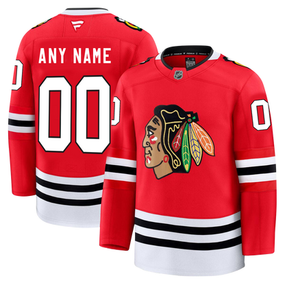 Customizable Chicago Blackhawks 2024 Fanatics Premium Official NHL HOME Jersey