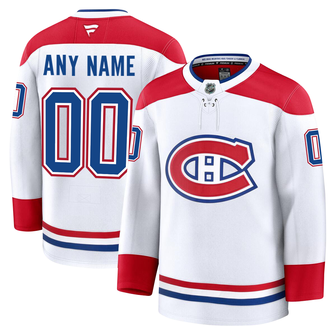 PRE-ORDER ONLY Customizable Montreal Canadiens 2024 Fanatics Premium Official NHL AWAY Jersey