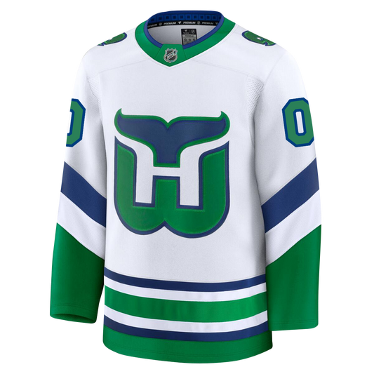 Customizable Carolina Hurricanes 2024 Fanatics Premium White WHALERS Jersey