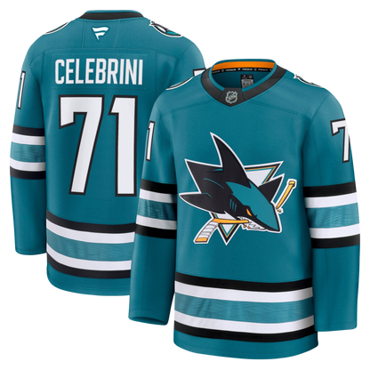 Macklin Celebrini San Jose Sharks 2024 Fanatics Premium Official NHL HOME Jersey