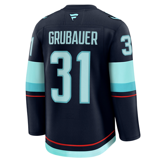Philipp Grubauer Seattle Kraken Fanatics Premium Home Jersey