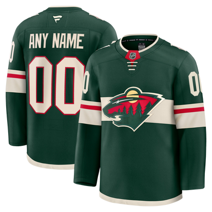 Customizable Minnesota Wild 2024 Fanatics Premium Official NHL HOME Jersey
