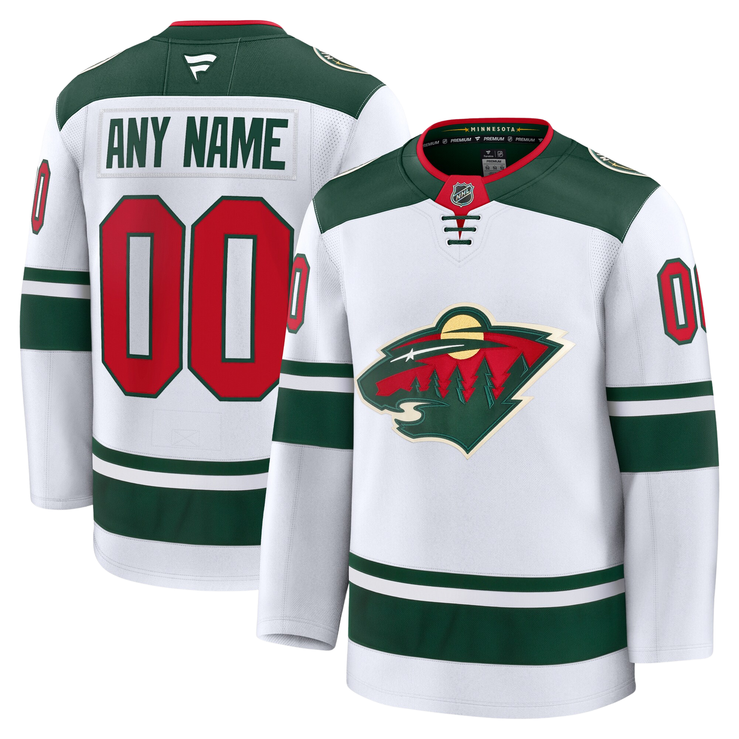 Customizable Minnesota Wild 2024 Fanatics Premium Official NHL AWAY Jersey