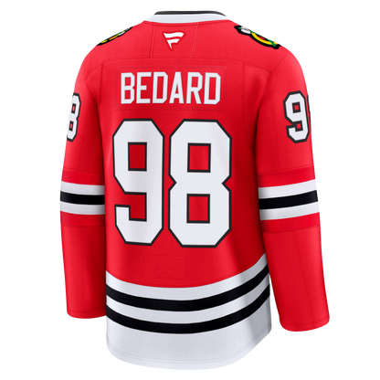 Connor Bedard Chicago Blackhawks 2024 Fanatics Premium Official NHL HOME Jersey