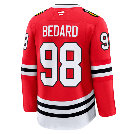 Connor Bedard Chicago Blackhawks 2024 Fanatics Premium Official NHL HOME Jersey