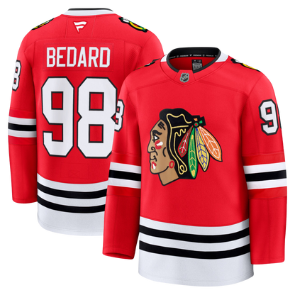 Connor Bedard Chicago Blackhawks 2024 Fanatics Premium Official NHL HOME Jersey
