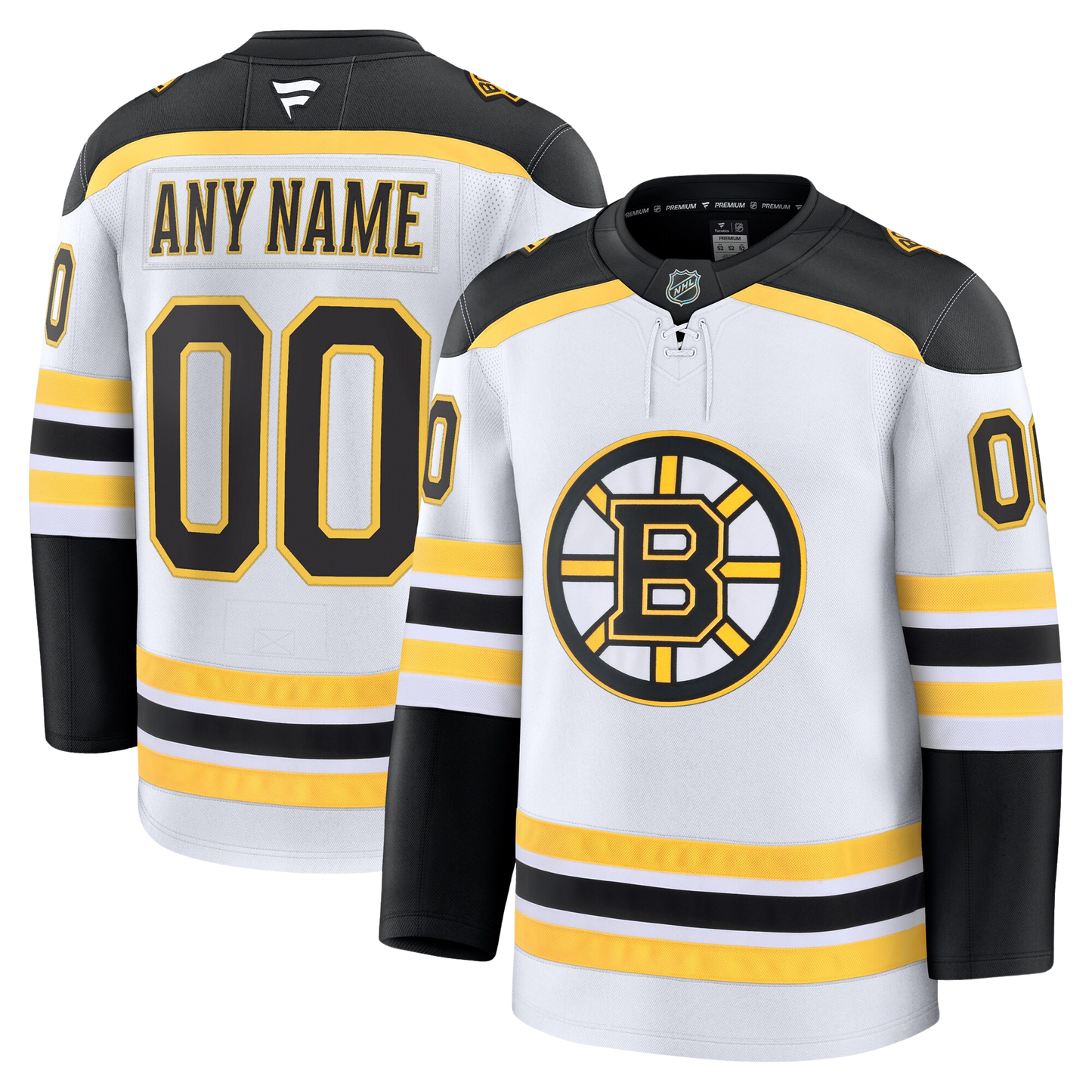 Customizable Boston Bruins 2024 Fanatics Premium Official NHL AWAY Jersey