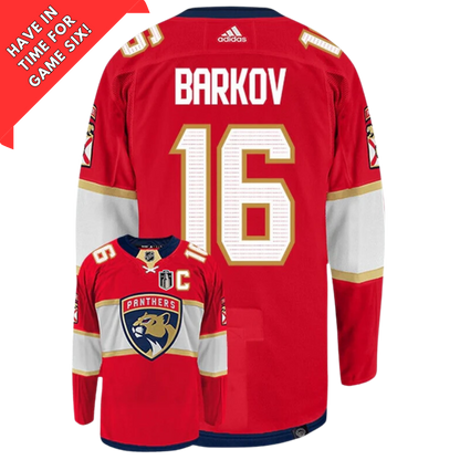 Aleksander Barkov Florida Panthers Adidas Primegreen Authentic NHL SC FINAL JERSEY (VIP Service Included)