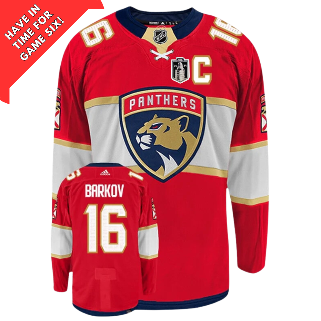 Aleksander Barkov Florida Panthers Adidas Primegreen Authentic NHL SC FINAL JERSEY (VIP Service Included)