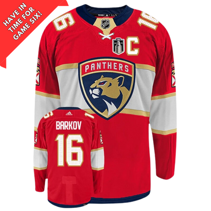 Aleksander Barkov Florida Panthers Adidas Primegreen Authentic NHL SC FINAL JERSEY (VIP Service Included)