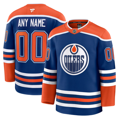 Customizable Edmonton Oilers 2024 Fanatics Premium Official NHL HOME Jersey