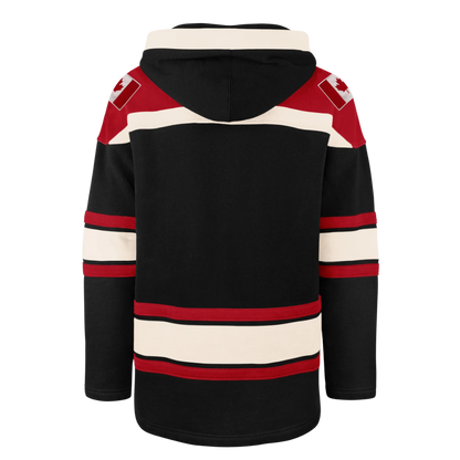 Couverture à Capuche Peluche Hockey sur Eau et Feu 70x102cm Couverture à Capuche Peluche Hockey sur Eau et Feu 70x102cm