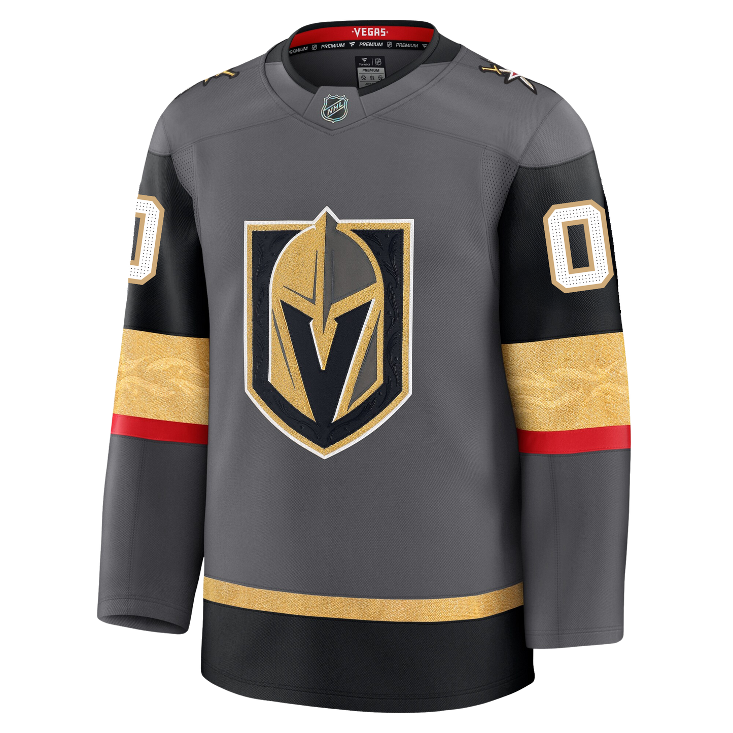 Customizable Vegas Golden Knights 2024 Fanatics Premium Official NHL THIRD ALTERNATE (Grey) Jersey