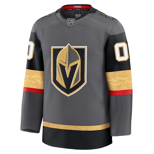 Customizable Vegas Golden Knights 2024 Fanatics Premium Official NHL THIRD ALTERNATE (Grey) Jersey
