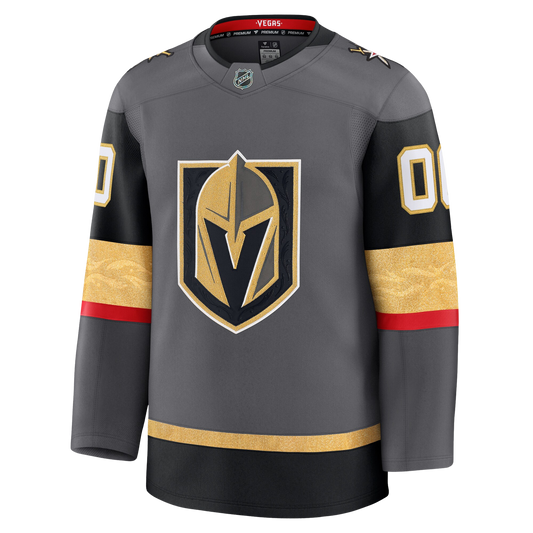 Customizable Vegas Golden Knights 2024 Fanatics Premium Official NHL THIRD ALTERNATE (Grey) Jersey