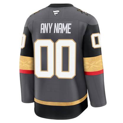 Customizable Vegas Golden Knights 2024 Fanatics Premium Official NHL THIRD ALTERNATE (Grey) Jersey