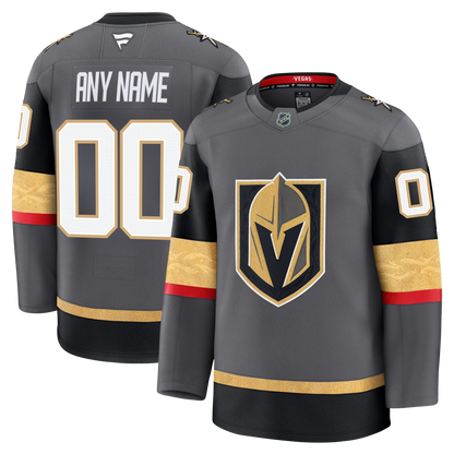 Customizable Vegas Golden Knights 2024 Fanatics Premium Official NHL THIRD ALTERNATE (Grey) Jersey