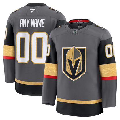 Customizable Vegas Golden Knights 2024 Fanatics Premium Official NHL THIRD ALTERNATE (Grey) Jersey