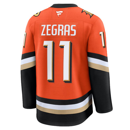 Trevor Zegras Anaheim Ducks 2024 Fanatics Premium Official NHL HOME Jersey
