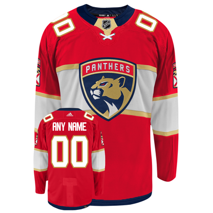 Customizable Florida Panthers Adidas Primegreen Authentic NHL Hockey Jersey