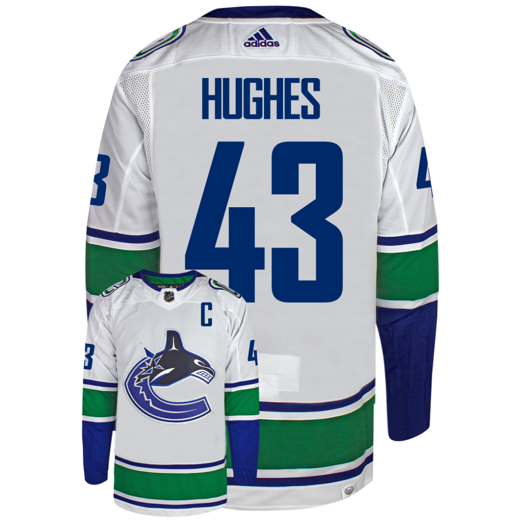 Quinn Hughes Vancouver Canucks Adidas Primegreen Authentic NHL Hockey Jersey