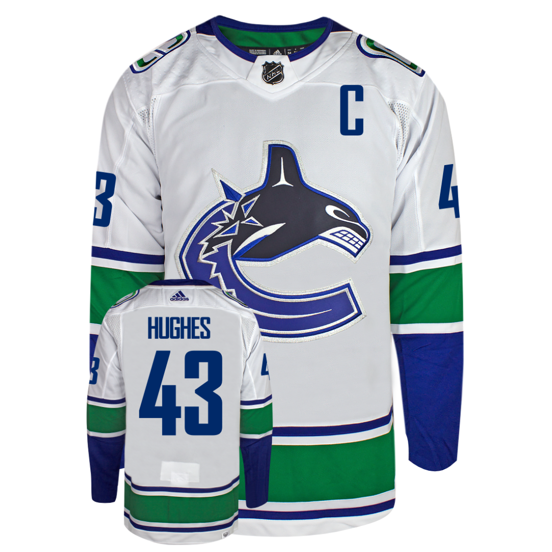 Quinn Hughes Vancouver Canucks Adidas Primegreen Authentic NHL Hockey Jersey