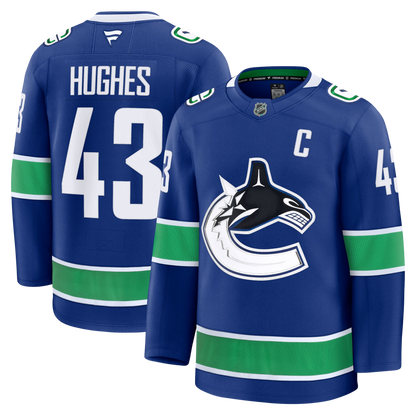 Quinn Hughes Vancouver Canucks 2024 Fanatics Premium Official NHL HOME Jersey
