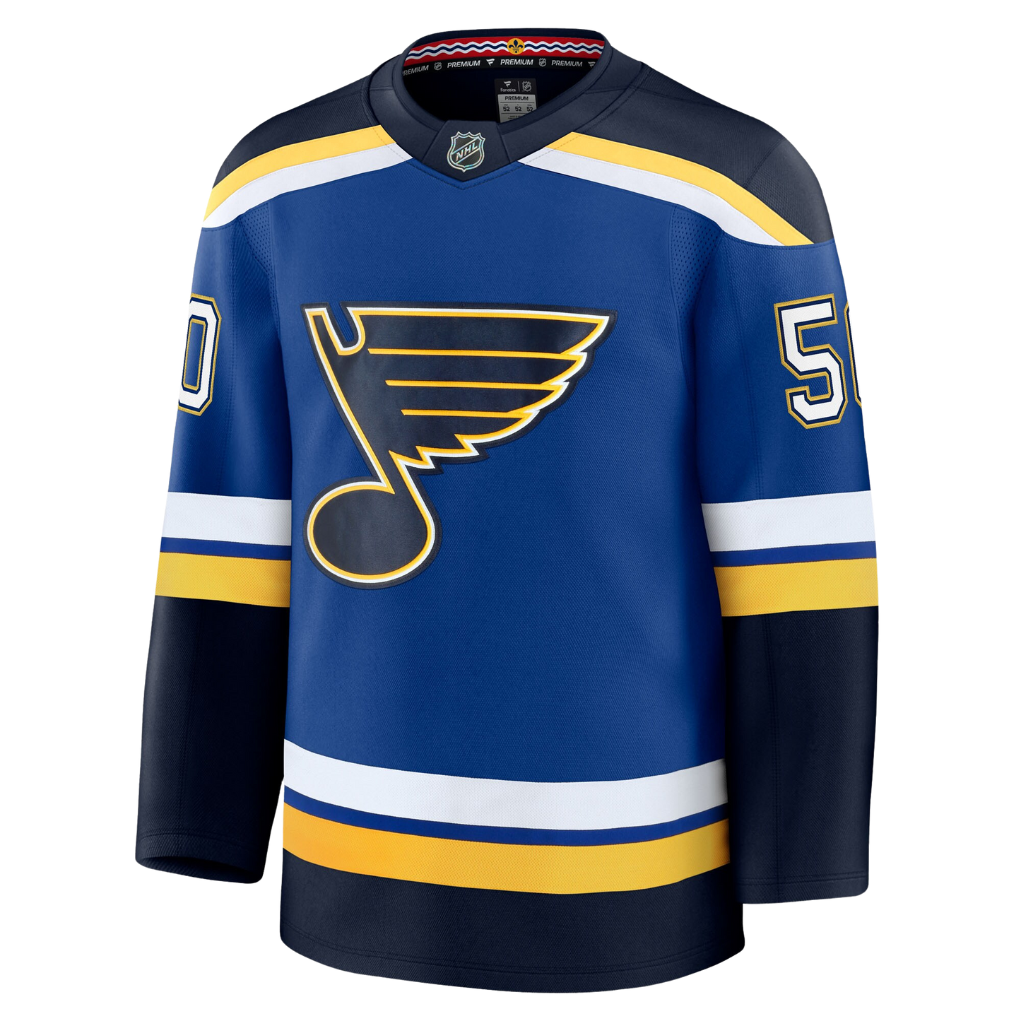 Jordan Binnington St. Louis Blues 2024 Fanatics Premium Official NHL HOME Jersey
