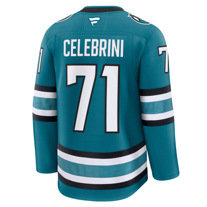 Macklin Celebrini San Jose Sharks 2024 Fanatics Premium Official NHL HOME Jersey
