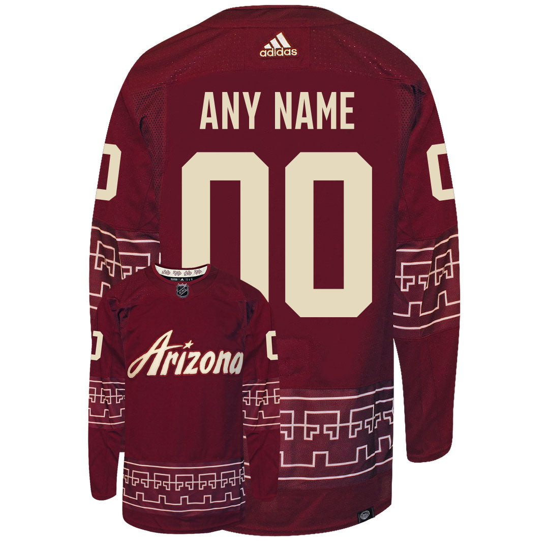 Customizable Arizona Coyotes Adidas Primegreen Authentic NHL Hockey Jersey